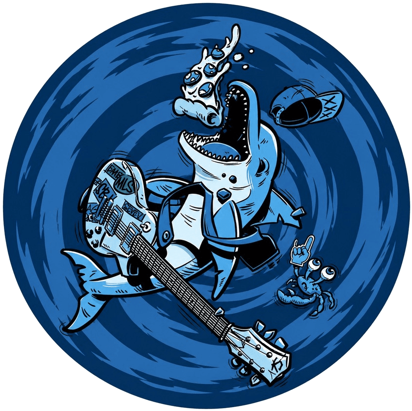 Delfín guitarrista
